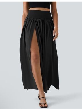 NWOT Halara Breezeful High Waisted Split 2-in-1 Flowy Quick Dry Maxi Skirt